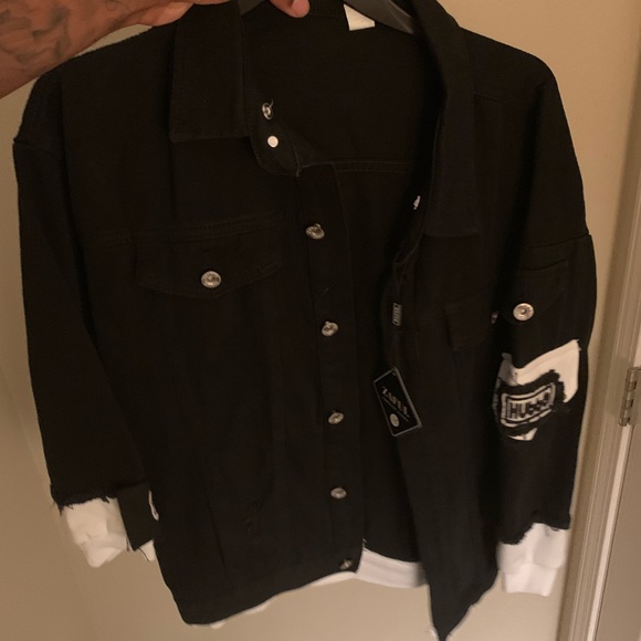 casual faux pocket ripped